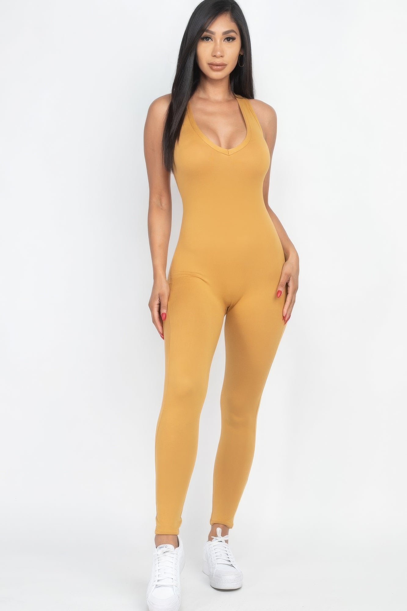 Racer Back Bodycon Jumpsuit