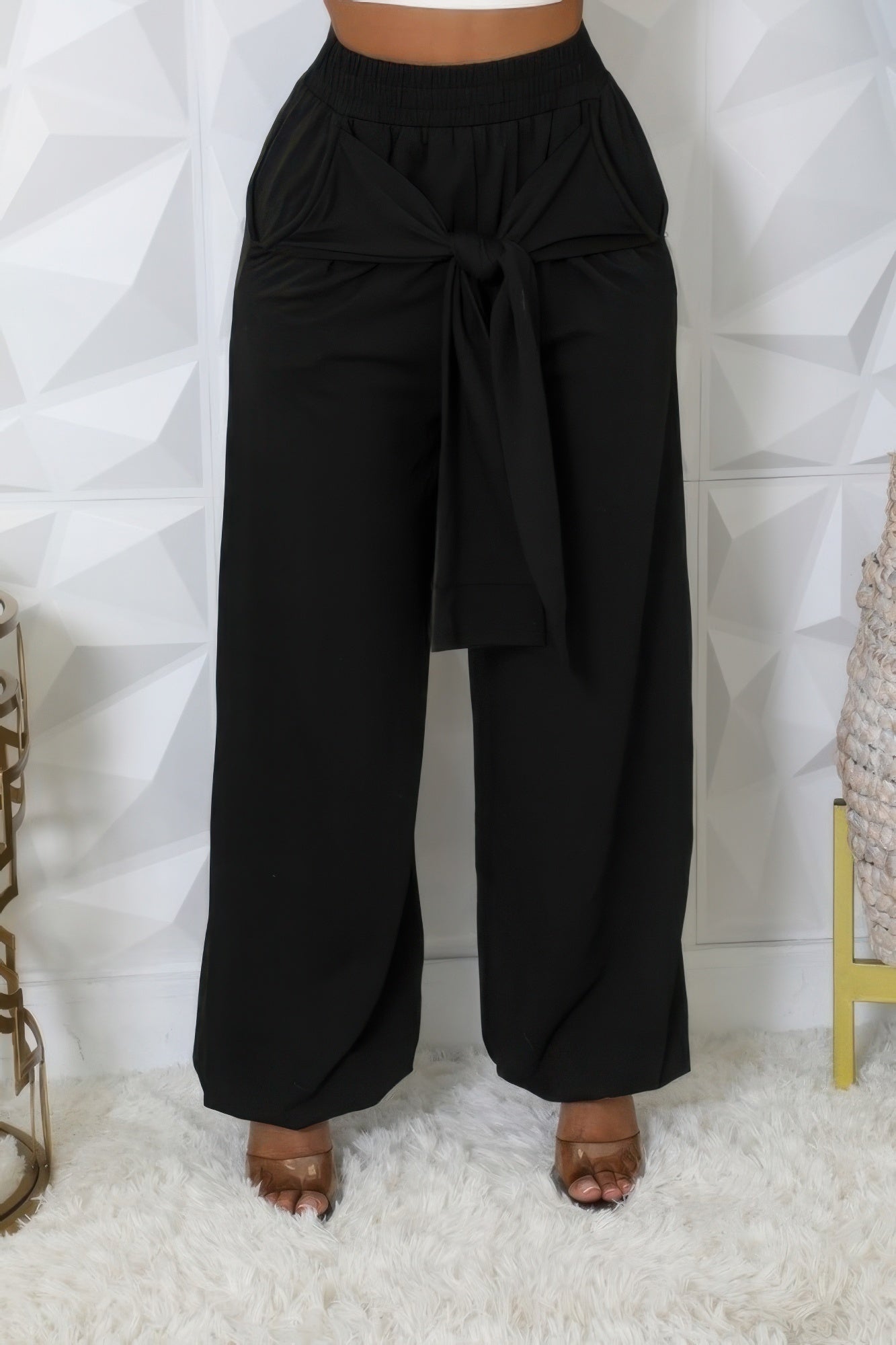 high-waisted stretch pants