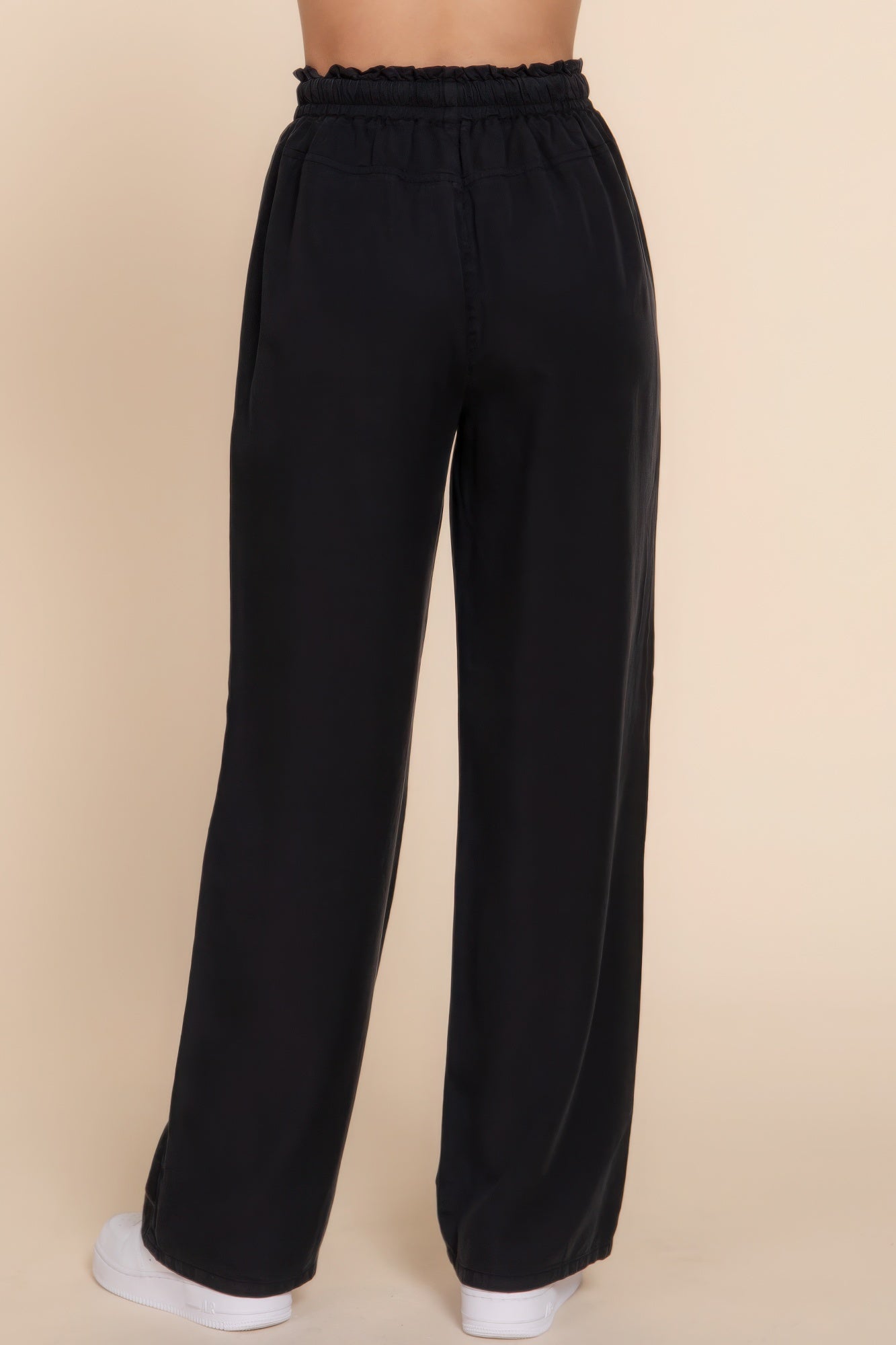 elastic waist tencel pants