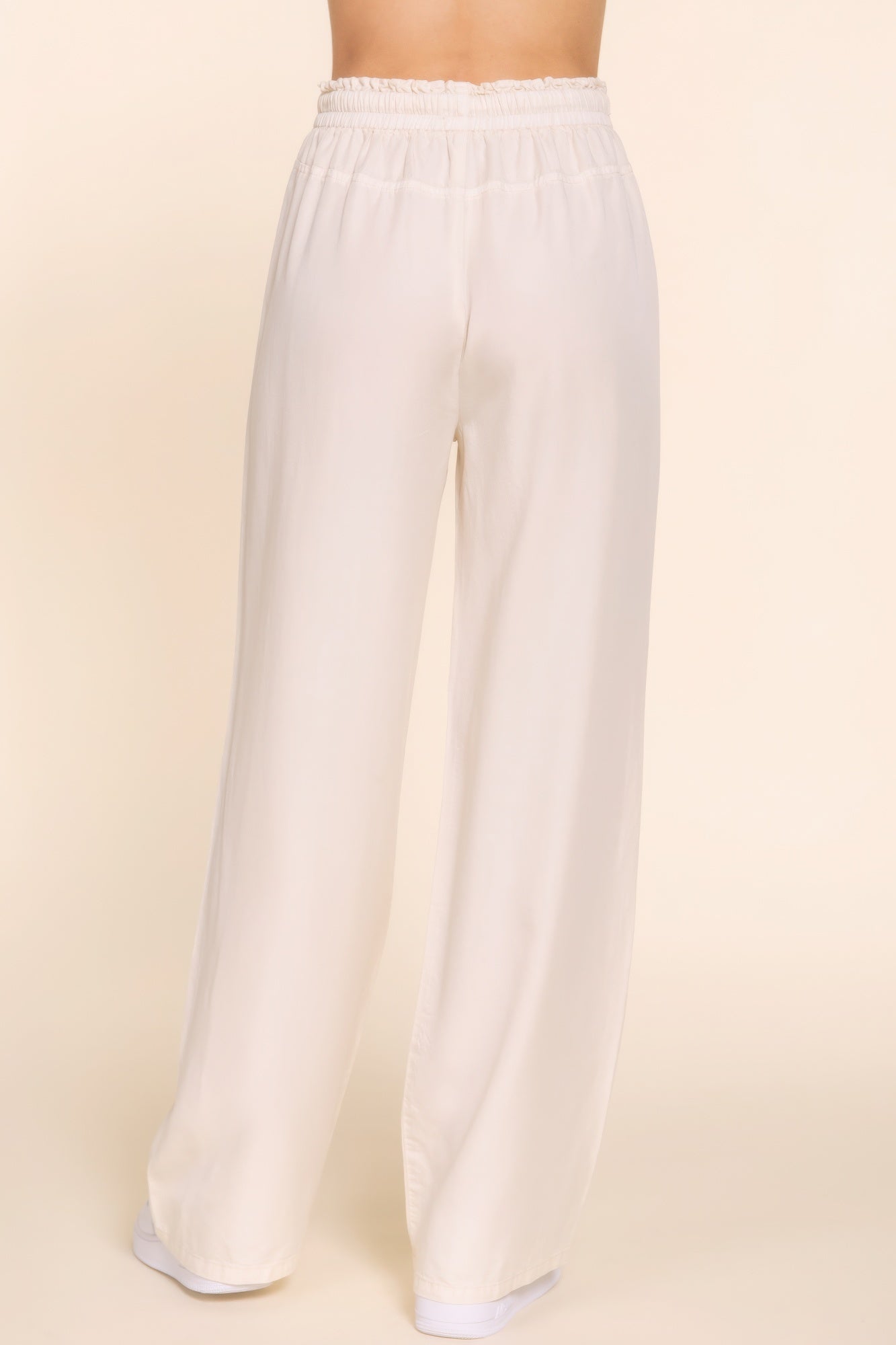 elastic waist tencel pants