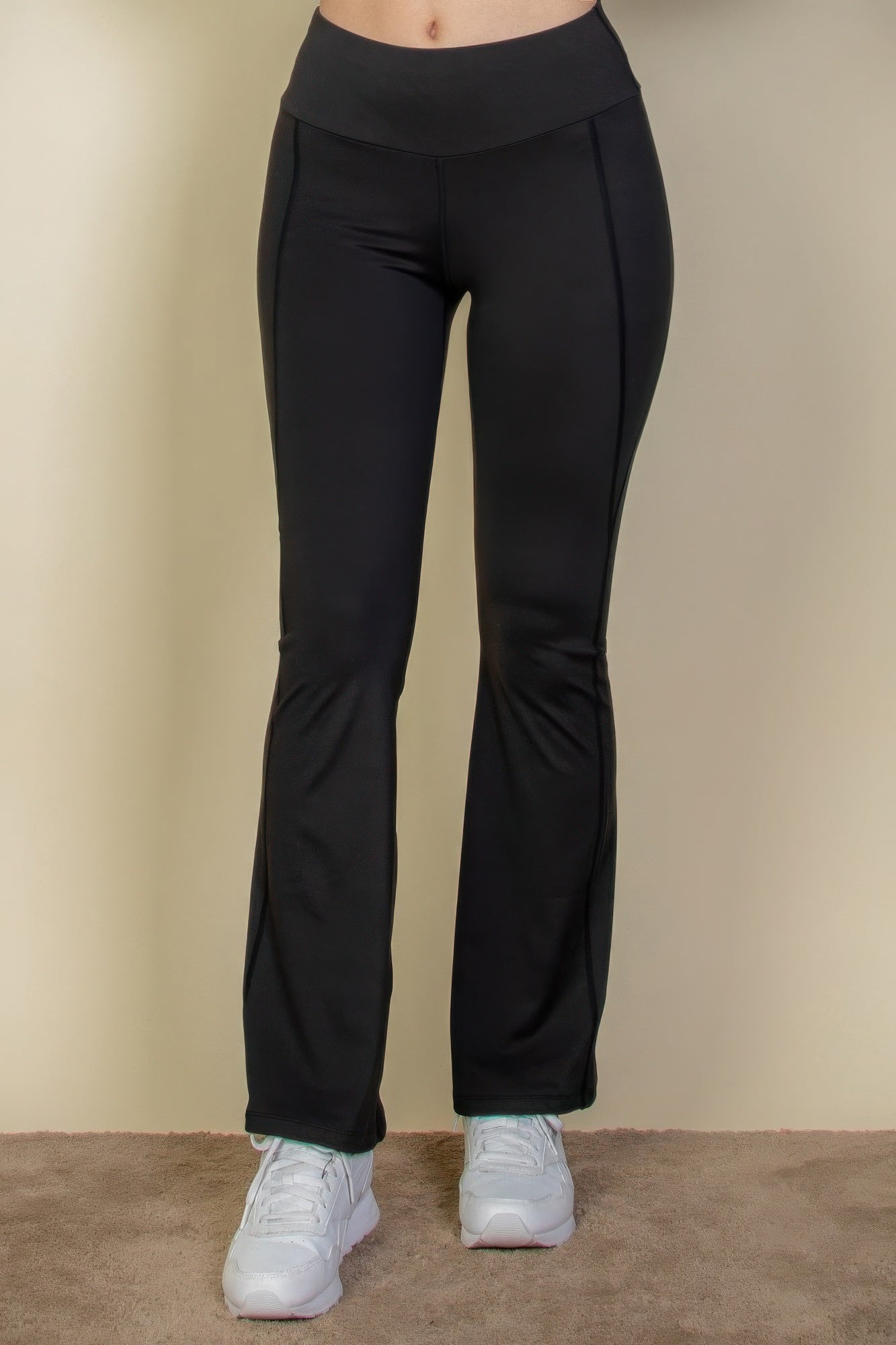 wide waistband flare leggings