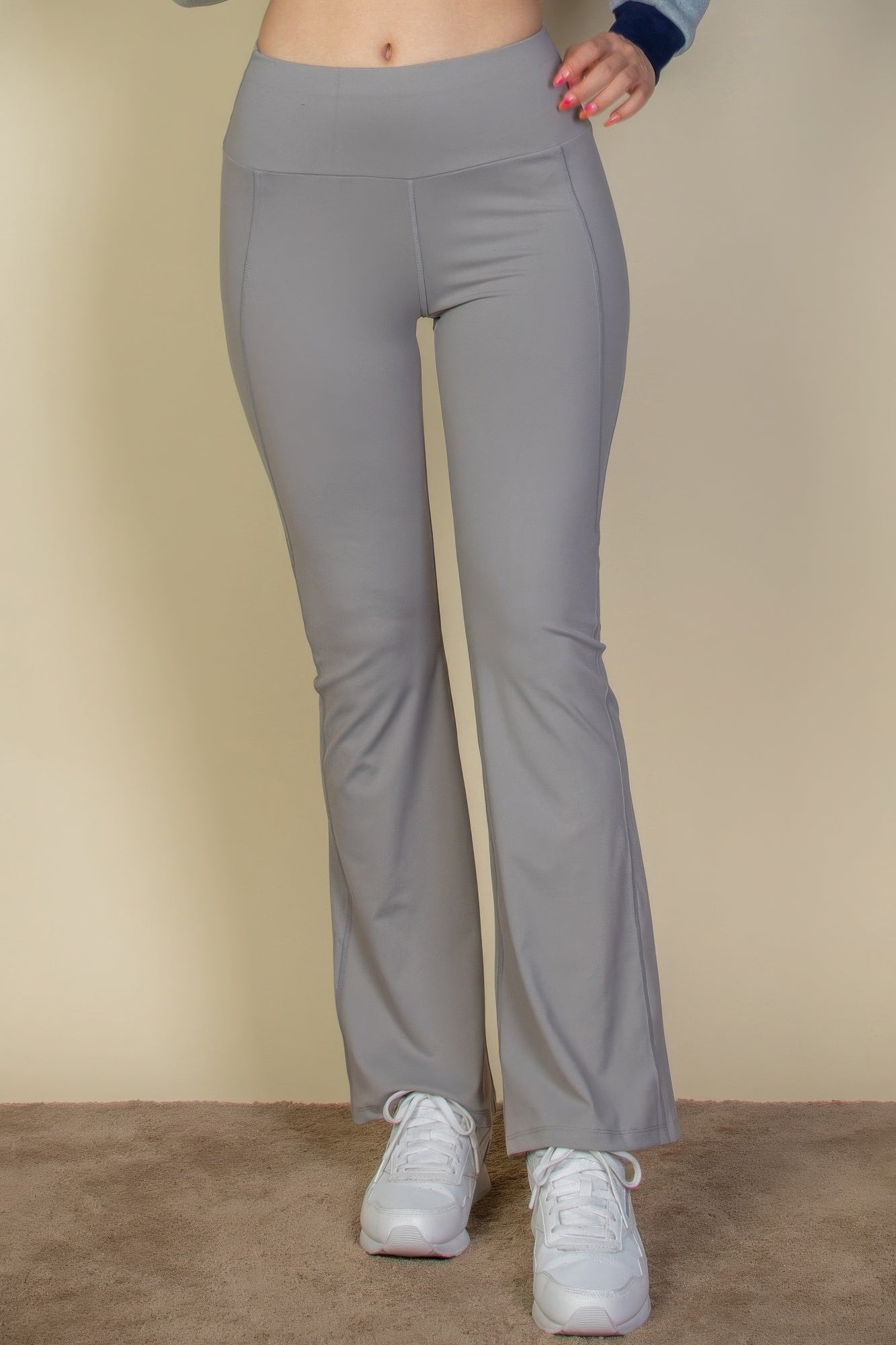 wide waistband flare leggings