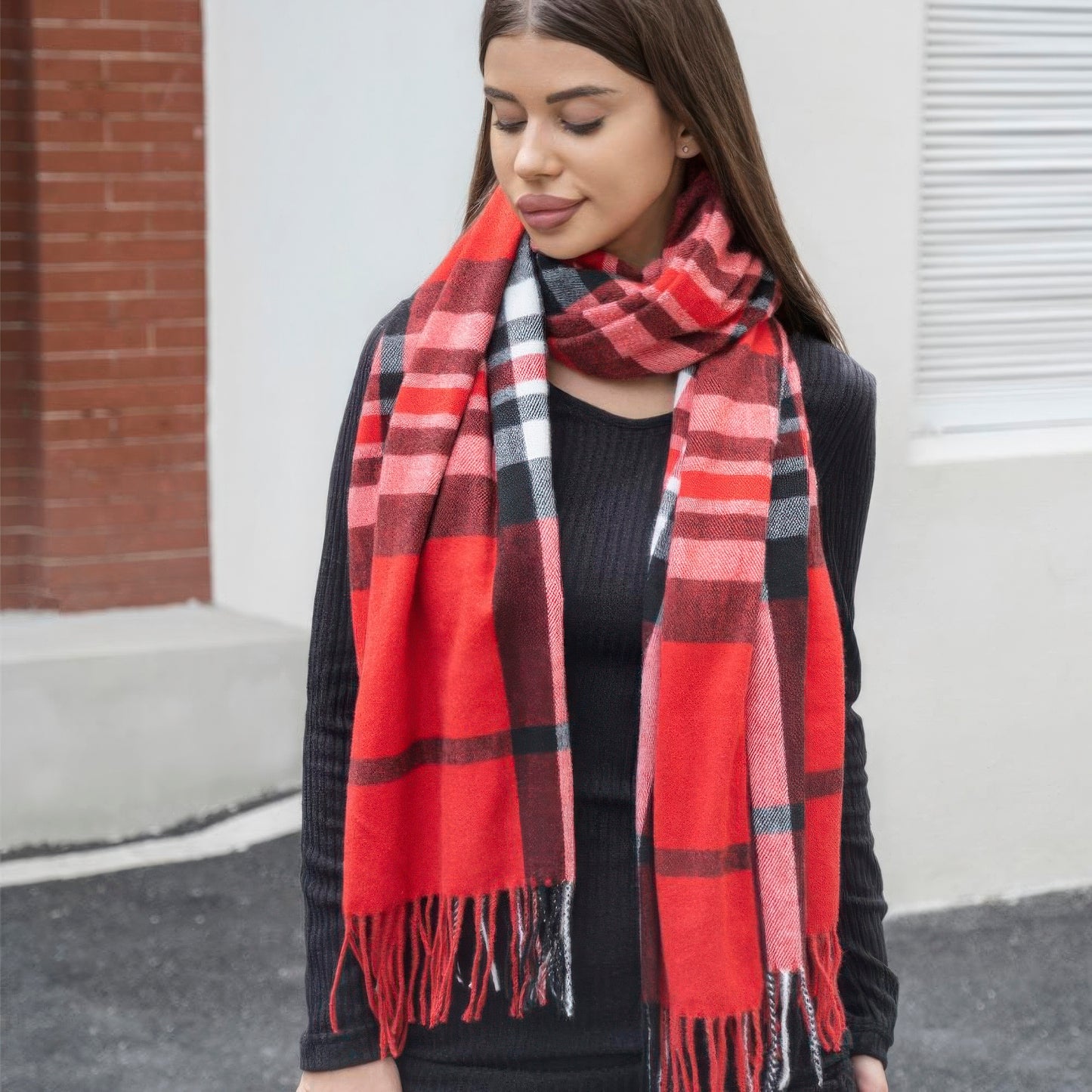 plaid blanket scarf