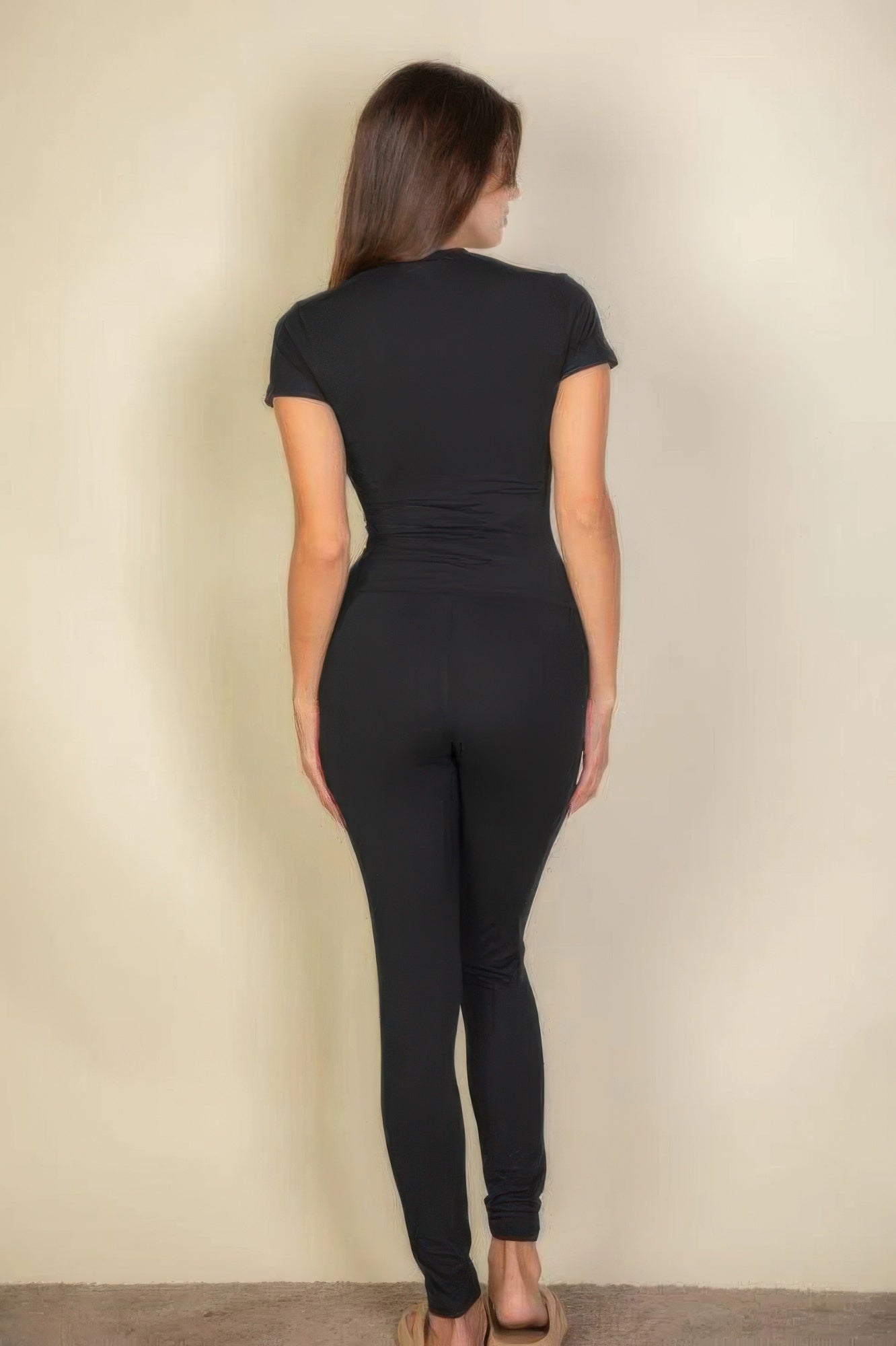 basic solid leggings