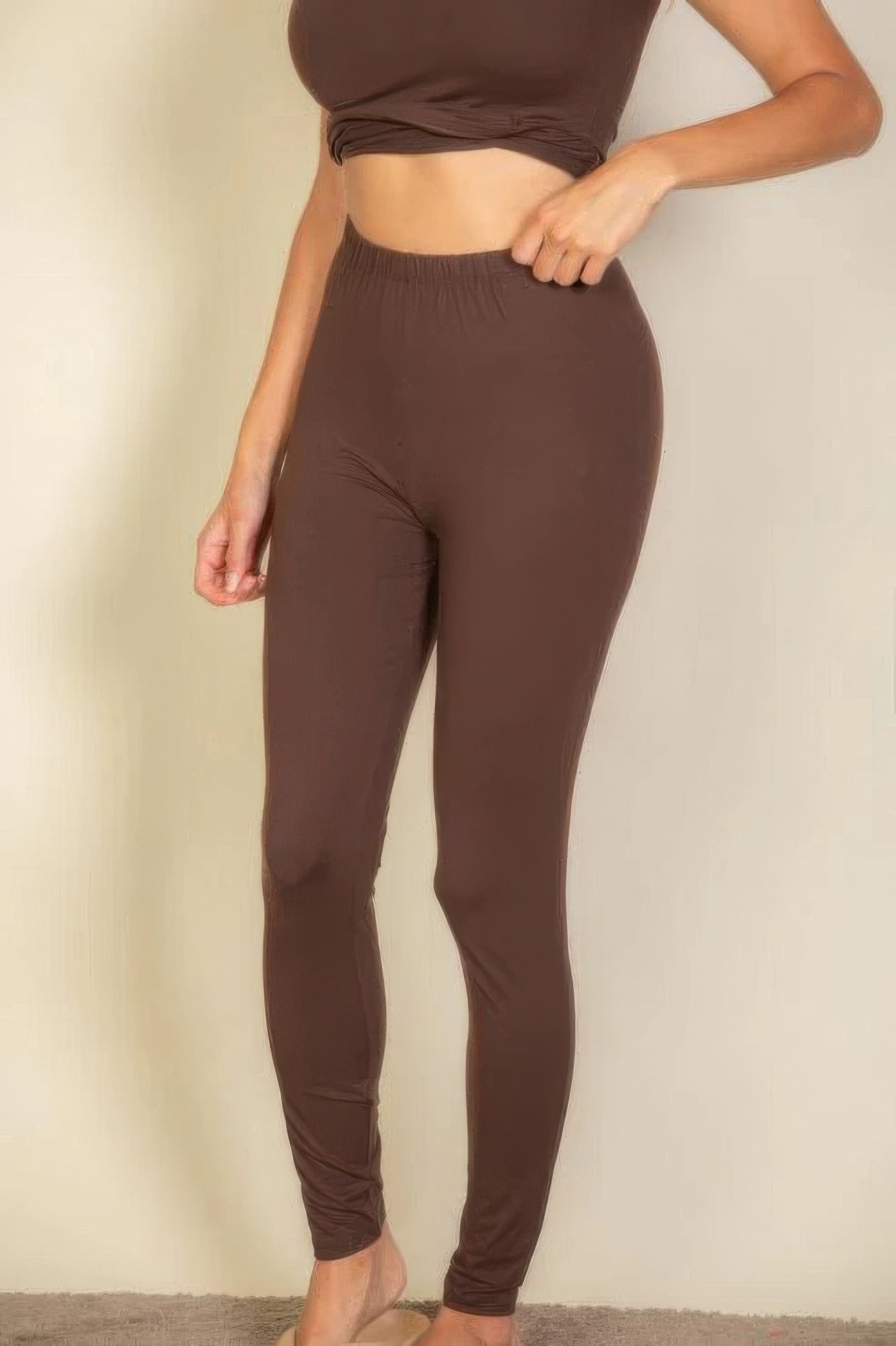 basic solid leggings