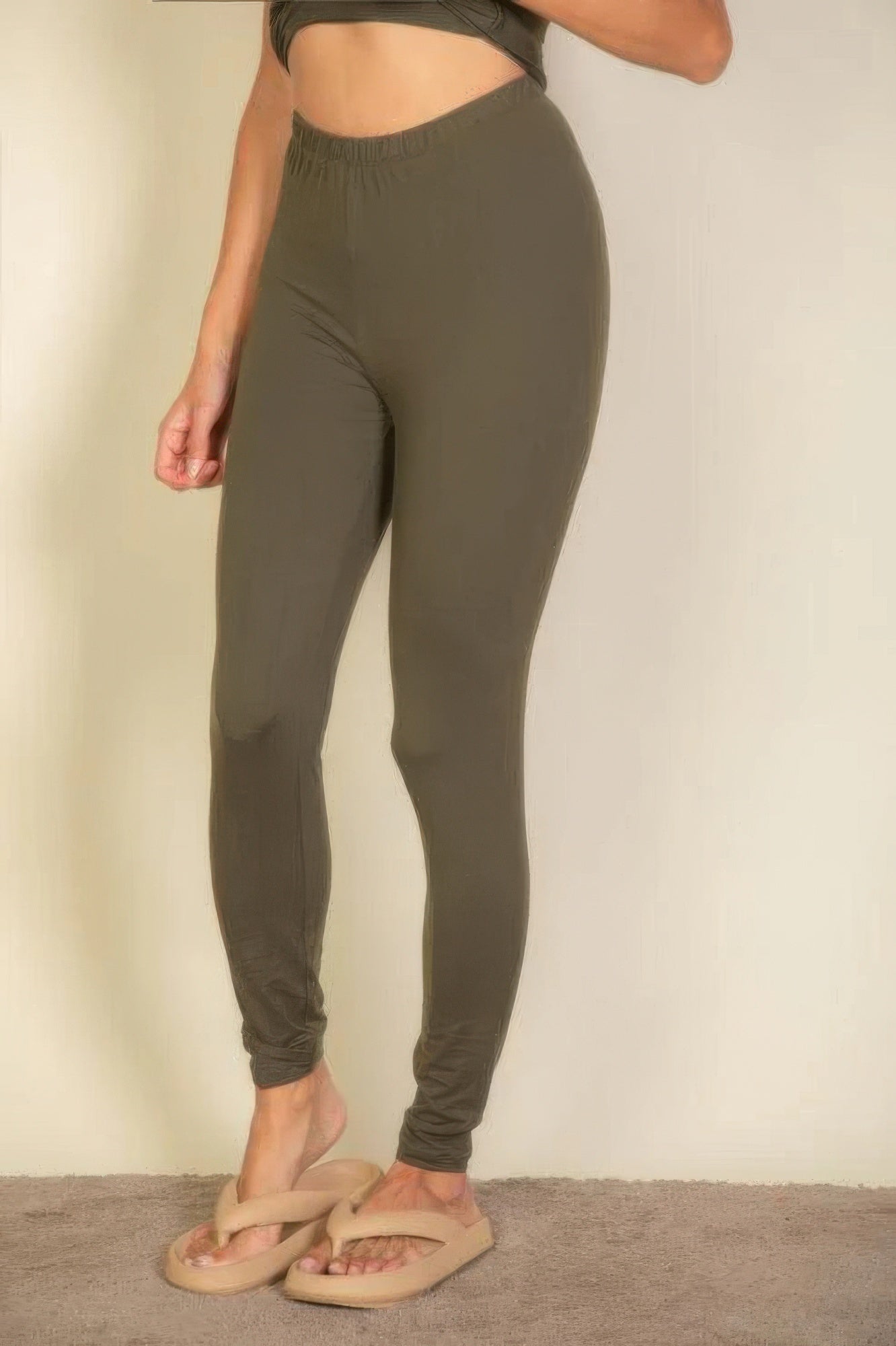 basic solid leggings